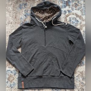 Ampersand Avenue & Gray Hoodie 1/2 Zip Cotton Blend
